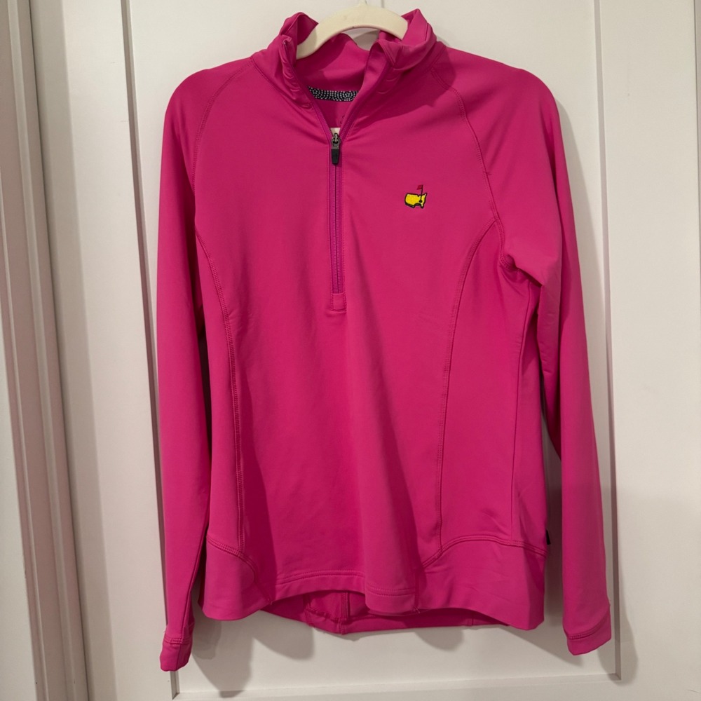 Magnolia Lane Tech Masters Hot Pink 1/4 Zip Golf Pullover Womens Large ML15P3301